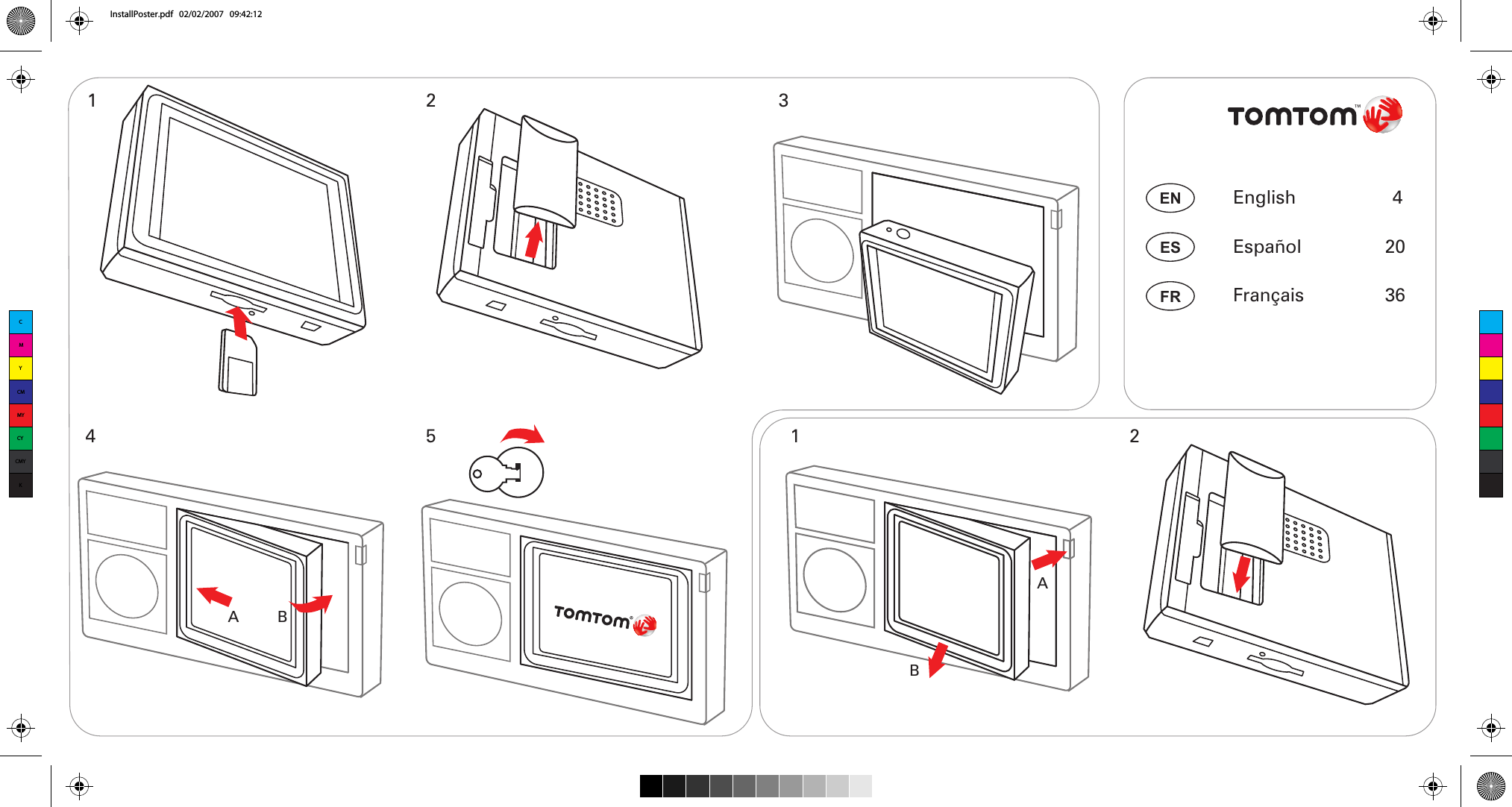 1 24 5312ABA BEnglishEspañolFrançais42036ENESFRCMYCMMYCYCMYKInstallPoster.pdf   02/02/2007   09:42:12