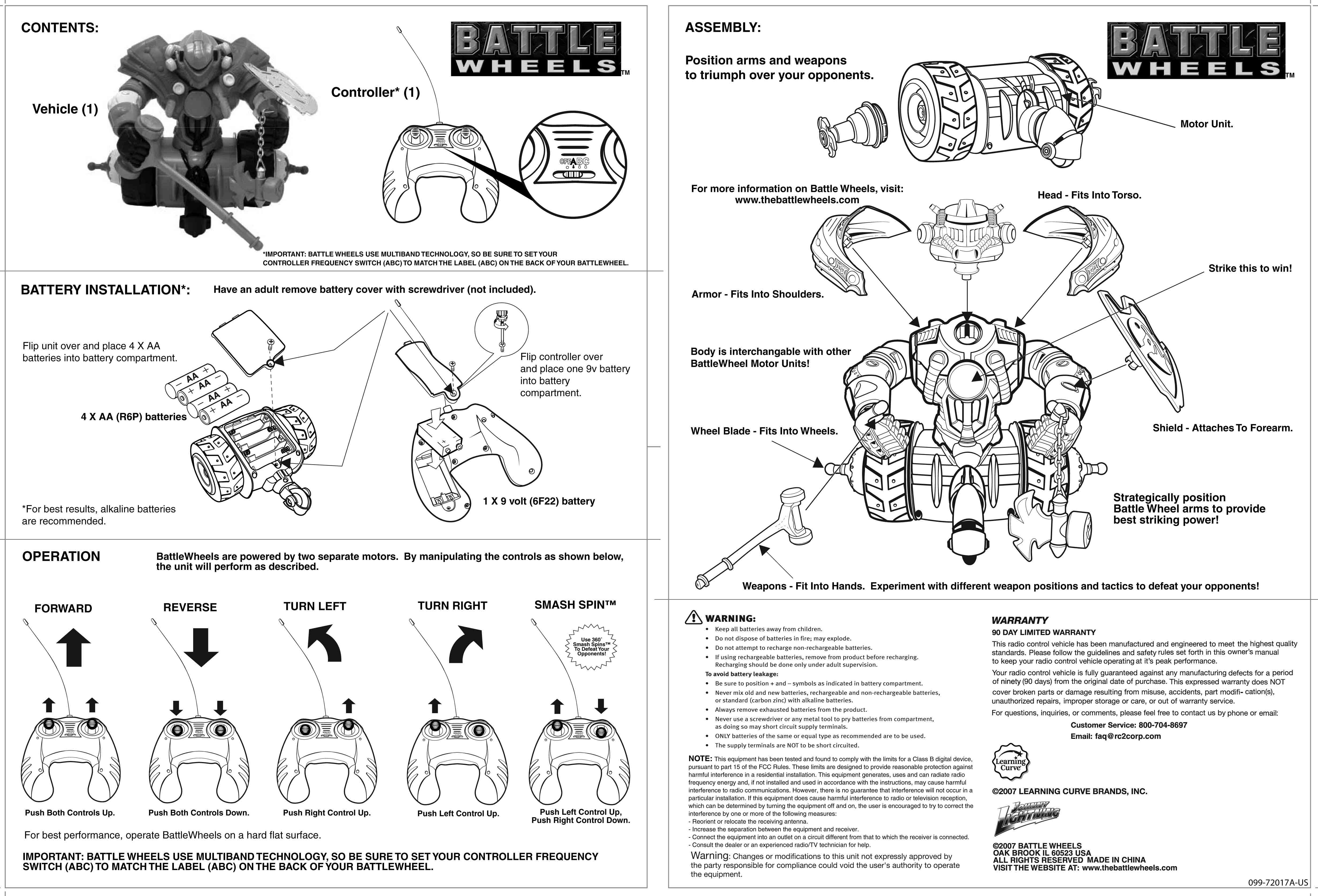 BATTLE WHEELS - TYR User Manual