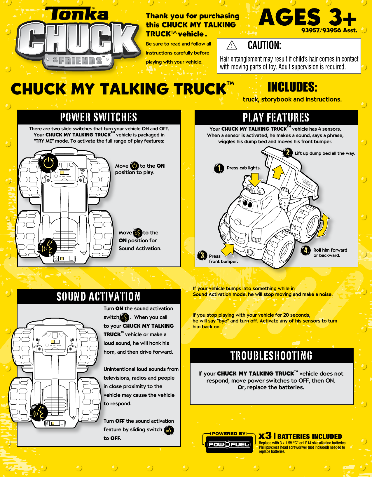 Page 1 of 2 - Tonka Tonka-Chuck-My-Talking-Truck-6918670002-Users-Manual-  Tonka-chuck-my-talking-truck-6918670002-users-manual