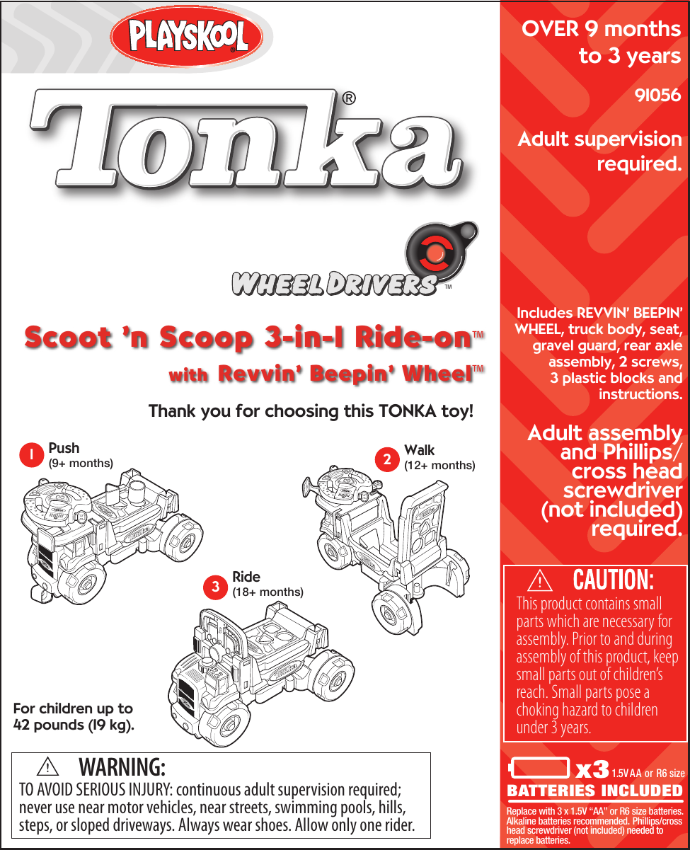 Page 1 of 4 - Tonka Tonka-Playskool-Users-Manual-  Tonka-playskool-users-manual