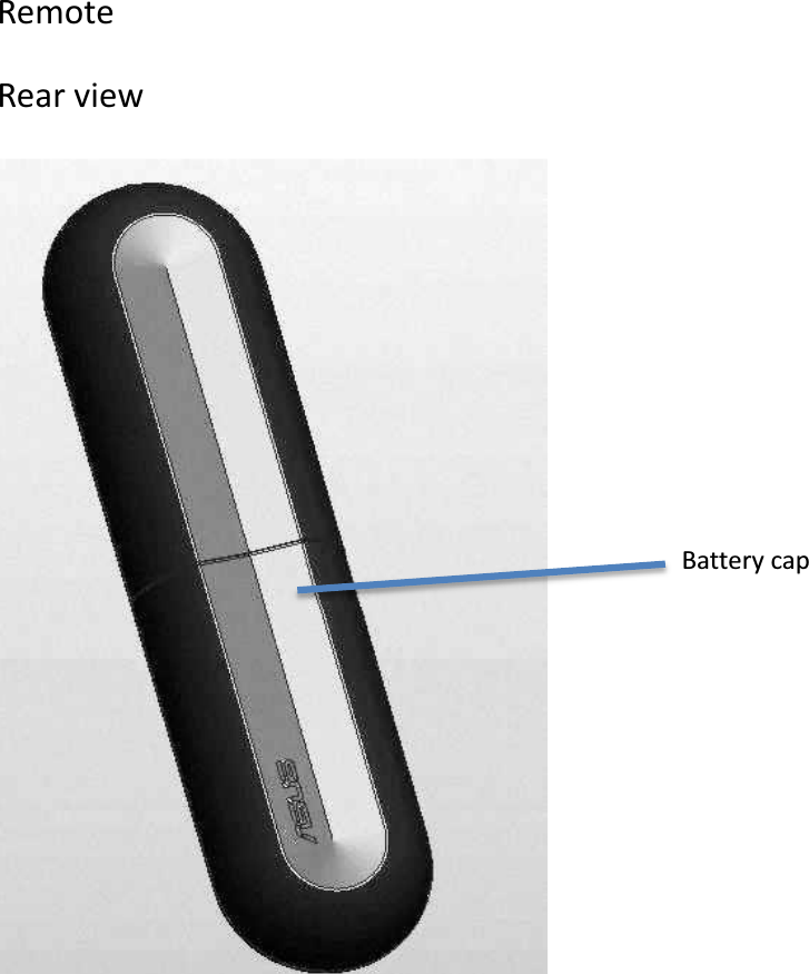    Remote Rear view                                                                   Battery capġ