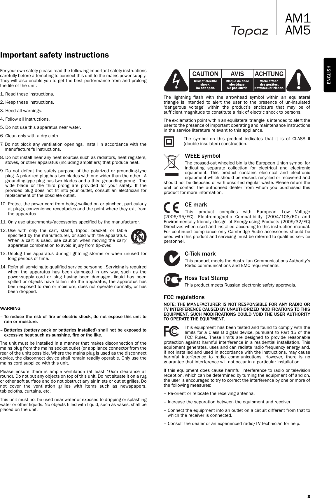 Page 3 of 8 - Topaz-Systems Topaz-Systems-Am1-Users-Manual- Topaz-systems-am1-users-manual