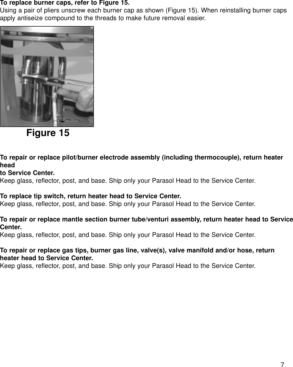 Page 7 of 11 - Toro 5040 5040A - Patio Heater & Light User Manual  To The D29bbd30-0c97-446b-b7c3-67cc003e13cc