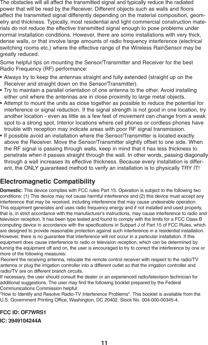 Page 11 of 12 - Toro 53770 WRS User Manual  To The 2a07a0be-6664-4af7-8e80-6df4b4744988