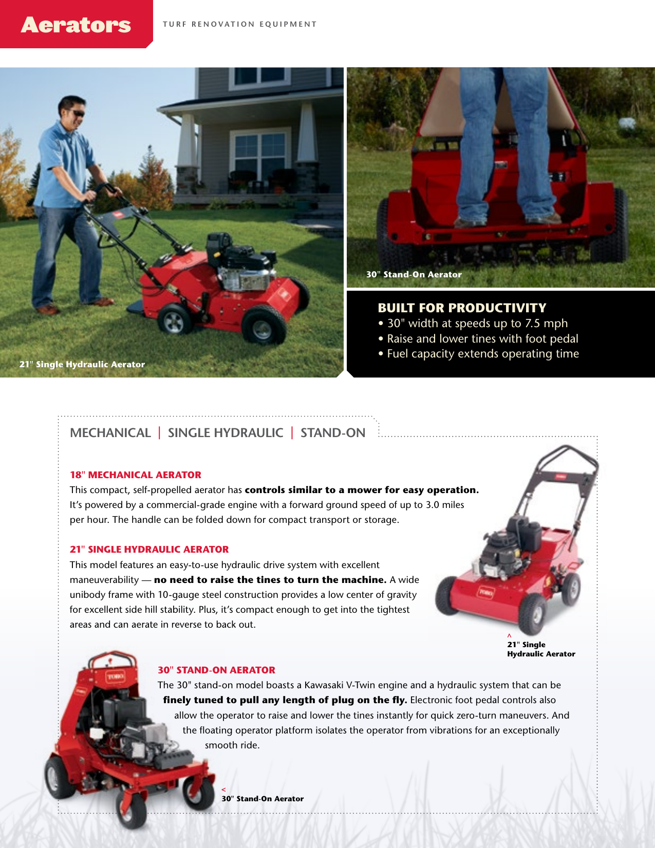 Page 2 of 6 - Toro Toro-21-Hydraulic-Aerator-Brochure-  Toro-21-hydraulic-aerator-brochure