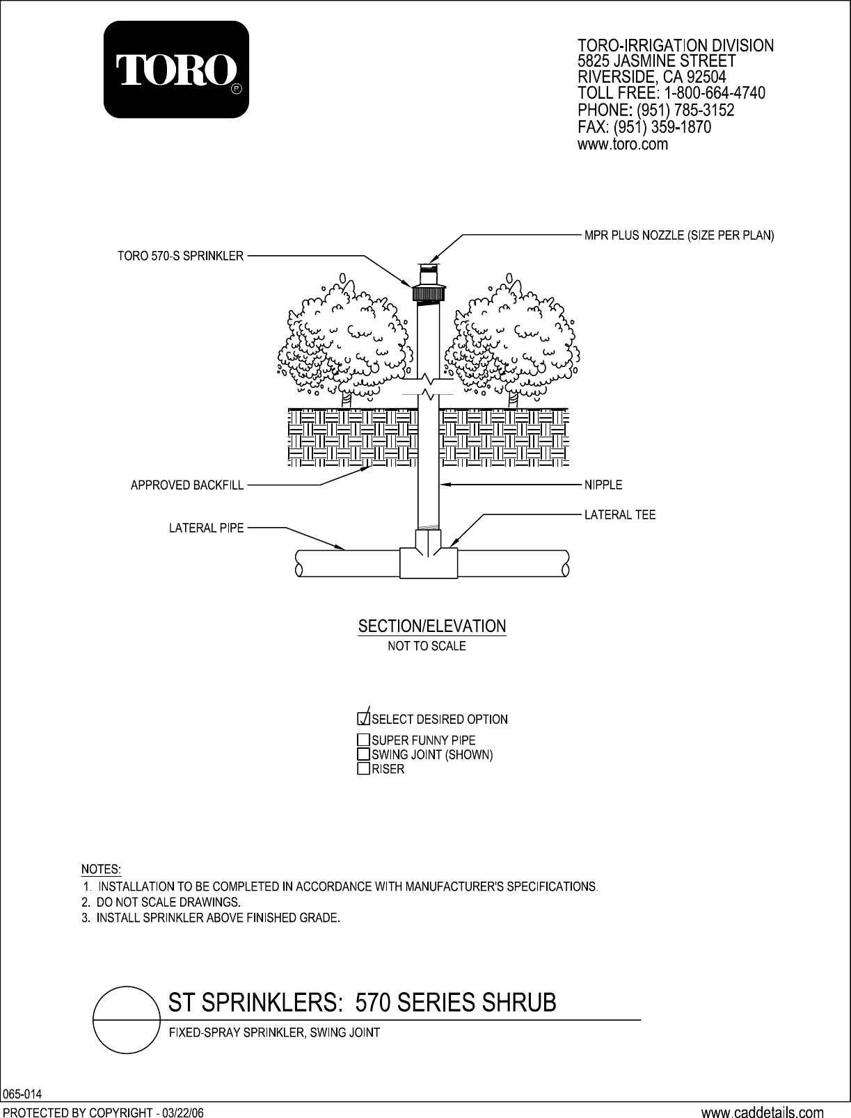 Page 1 of 1 - Toro Toro-570Zxf-Series-Installation-Manual- 065-014  Toro-570zxf-series-installation-manual