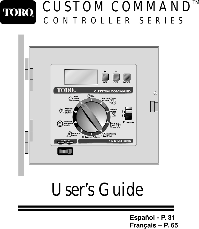 Toro Custom Command Series Users Manual Rev C Eng Spa Fre