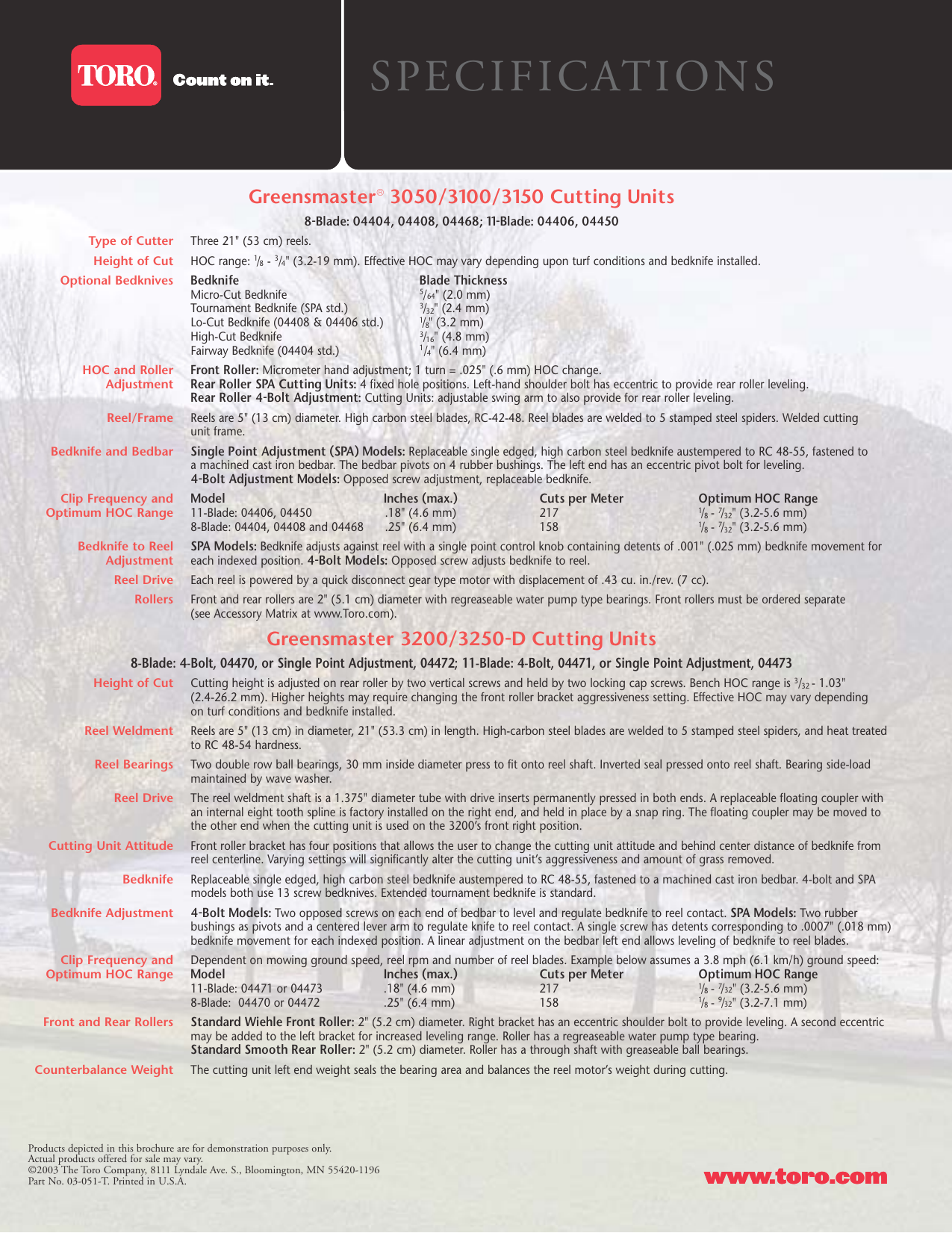 Page 8 of 8 - Toro Toro-Greensmaster-3150-Q-04358-Brochure- Toro_GM3100_3150_3250-D  Toro-greensmaster-3150-q-04358-brochure