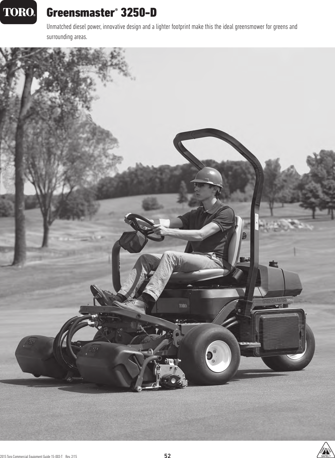 Page 1 of 3 - Toro Toro-Greensmaster-3250-D-04384-Specifications-  Toro-greensmaster-3250-d-04384-specifications