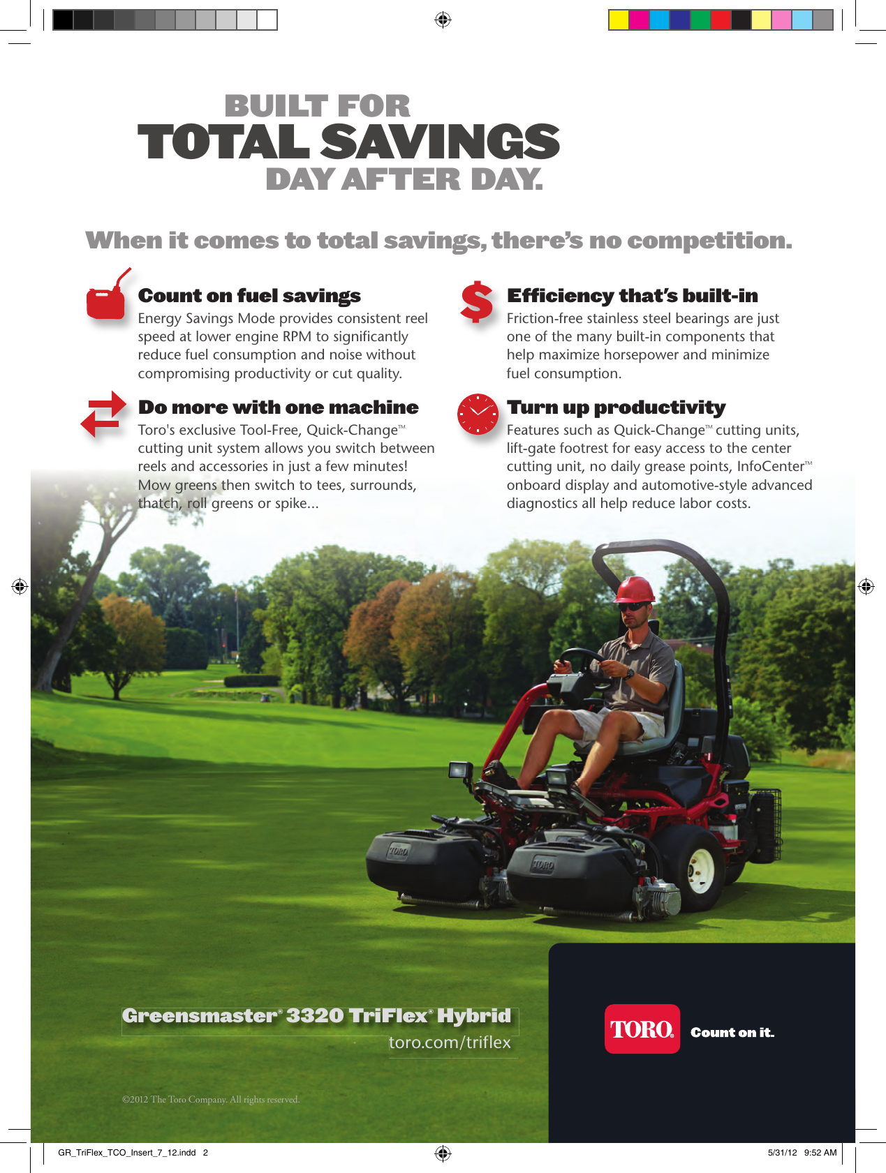 Page 2 of 2 - Toro Toro-Greensmaster-Triflex-Hybrid-3320-Service-Manual- GR_TriFlex_TCO_Insert_7_12  Toro-greensmaster-triflex-hybrid-3320-service-manual