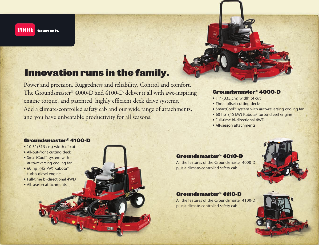 Page 2 of 8 - Toro Toro-Groundsmaster-4000-D-30448-Brochure-  Toro-groundsmaster-4000-d-30448-brochure