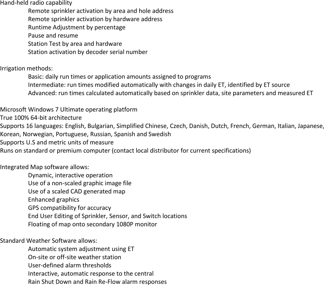 Page 2 of 5 - Toro Toro-Lynx-Central-Control-Pe-2-0-Gdc-Specifications- LYNX “CENTRAL FOR VP”  Toro-lynx-central-control-pe-2-0-gdc-specifications