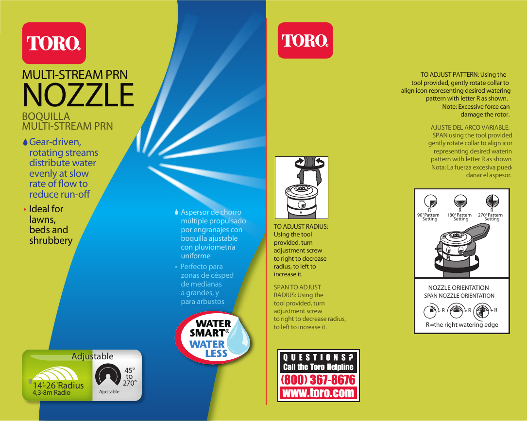 Page 1 of 1 - Toro Toro-Multi-Stream-Lawn-Sprinkler-Adjustable-53877-Instruction-Manual- 53XXX_MultistreamPRN_Nozzle_ADJ_04  Toro-multi-stream-lawn-sprinkler-adjustable-53877-instruction-manual