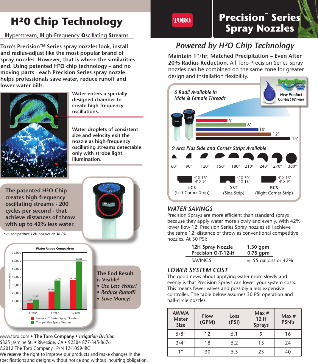 Page 1 of 2 - Toro Toro-Precision-Series-Spray-Nozzles-Brochure-  Toro-precision-series-spray-nozzles-brochure