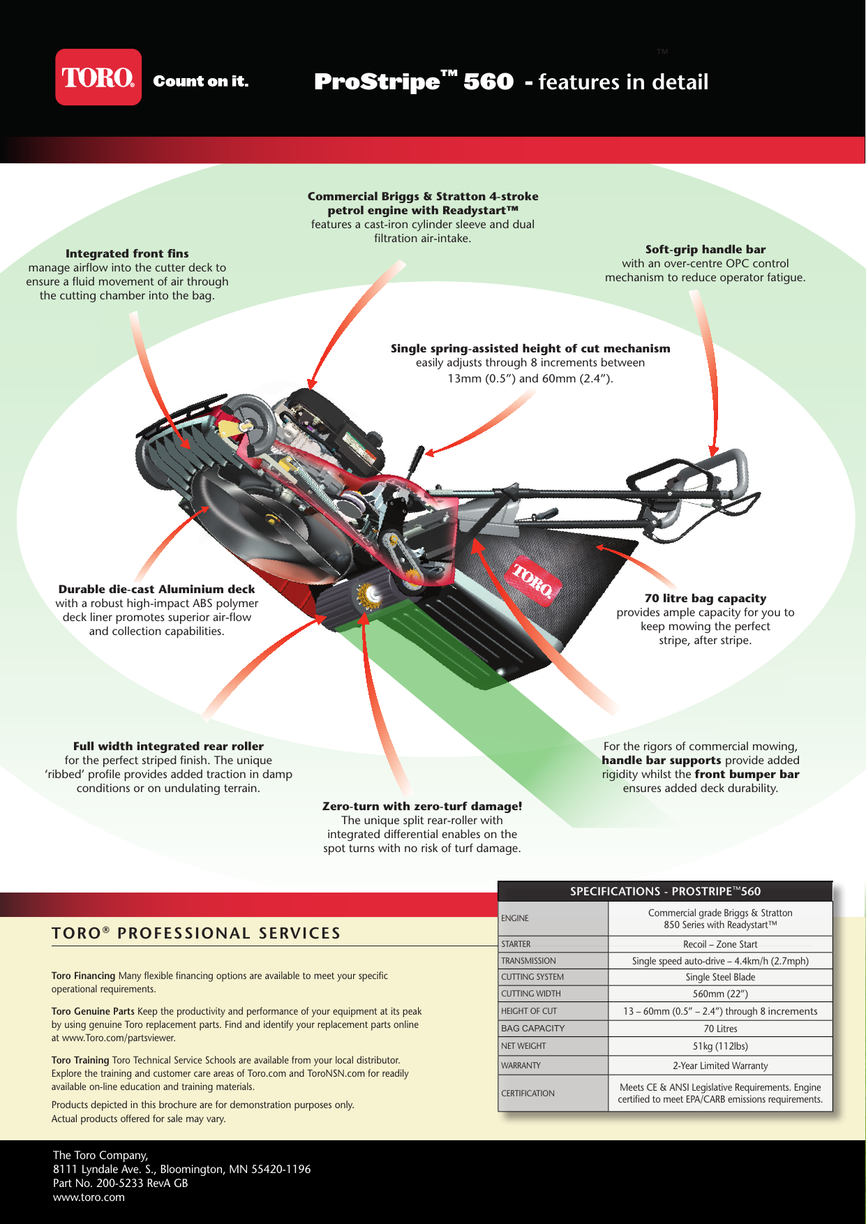 Page 1 of 2 - Toro Toro-Prostripe-560-Brochure-  Toro-prostripe-560-brochure