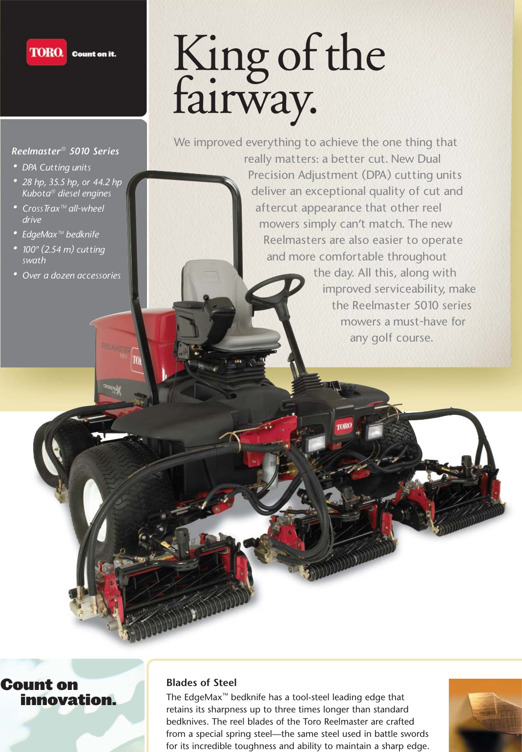 Page 2 of 8 - Toro Toro-Reelmaster-5410-D-03672-Brochure- RM 5010 Bro  Toro-reelmaster-5410-d-03672-brochure