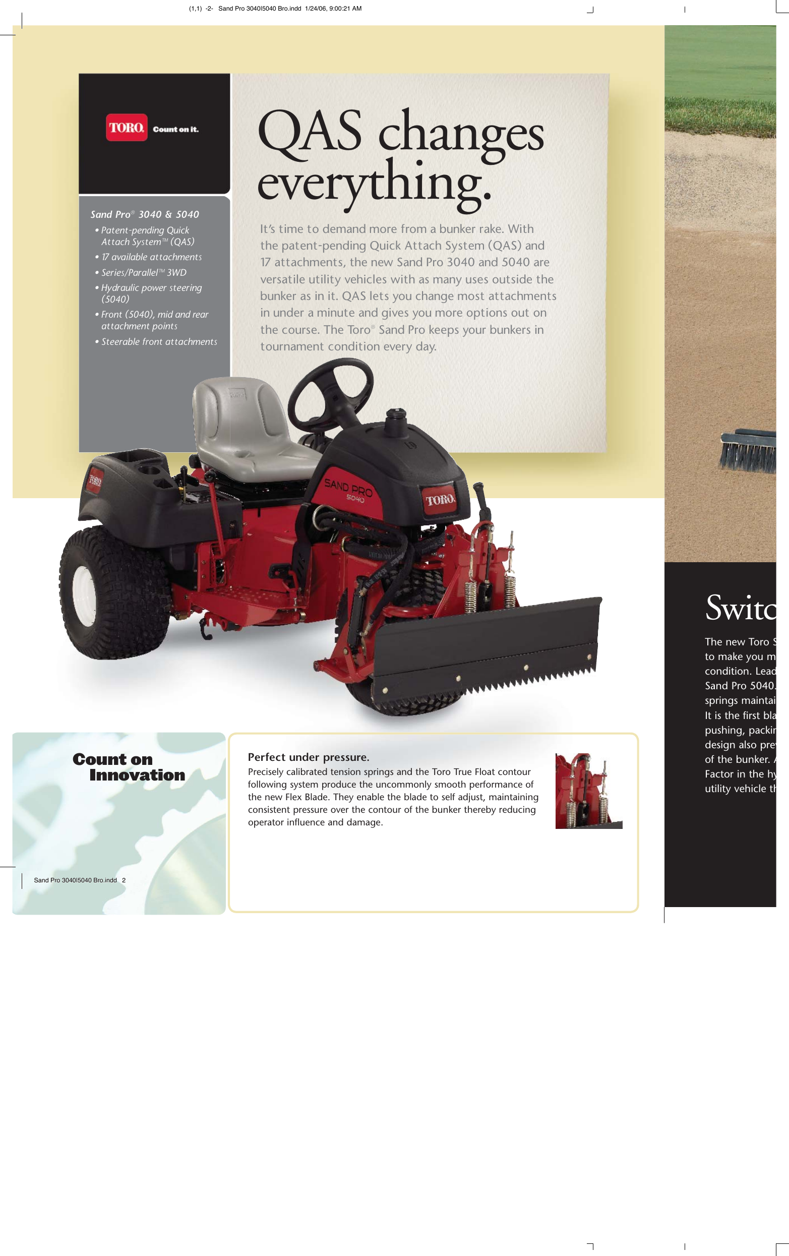 Page 2 of 6 - Toro Toro-Sand-Pro-3040-08703-Brochure- Sand Pro 3040|5040 Bro  Toro-sand-pro-3040-08703-brochure