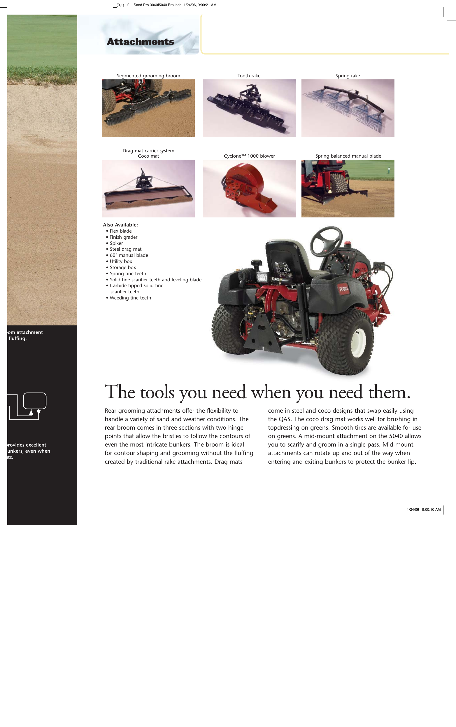 Page 5 of 6 - Toro Toro-Sand-Pro-3040-08703-Brochure- Sand Pro 3040|5040 Bro  Toro-sand-pro-3040-08703-brochure