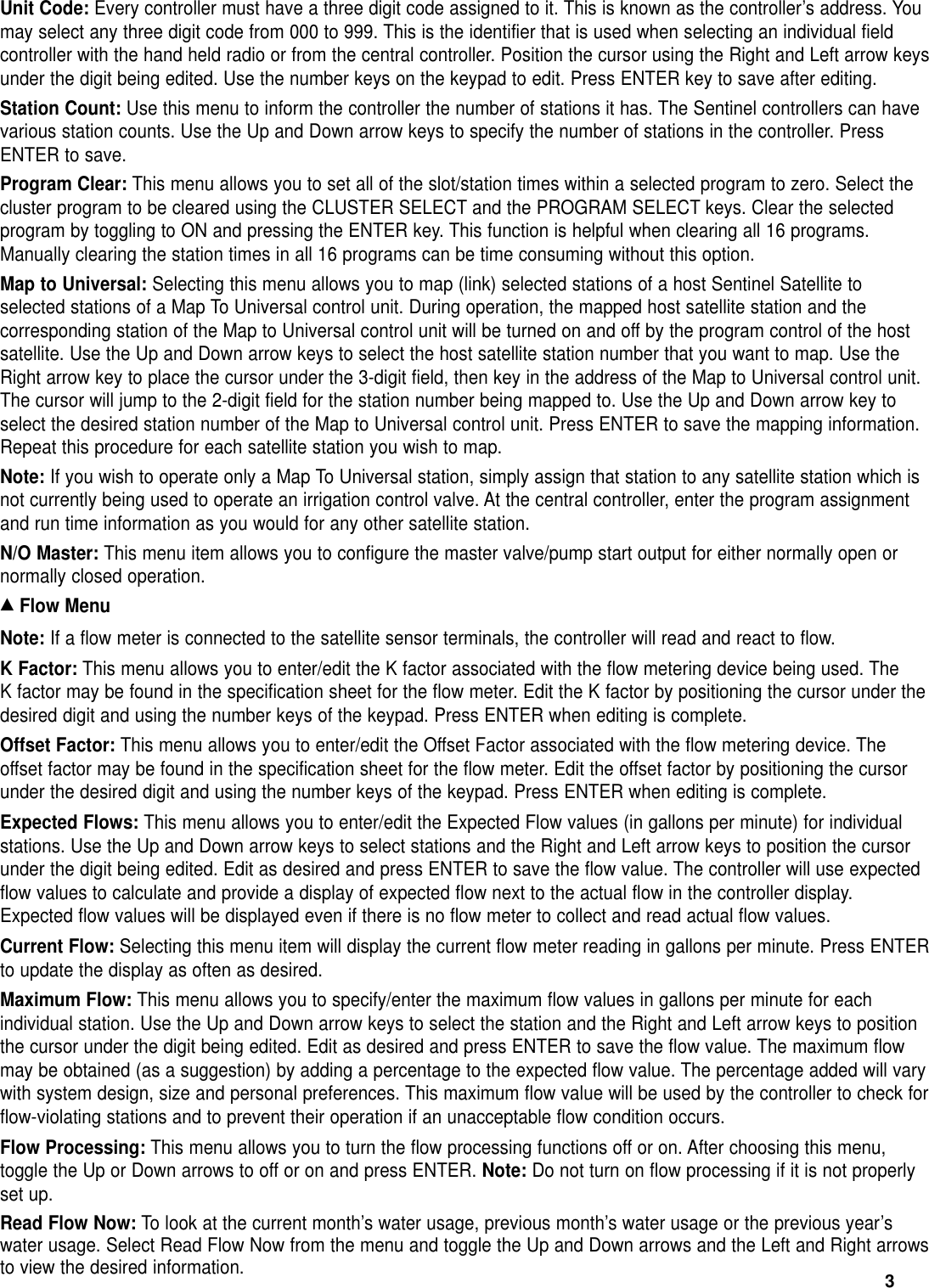 Toro Sentinel Controller Owners Manual Sat User' Guide 2