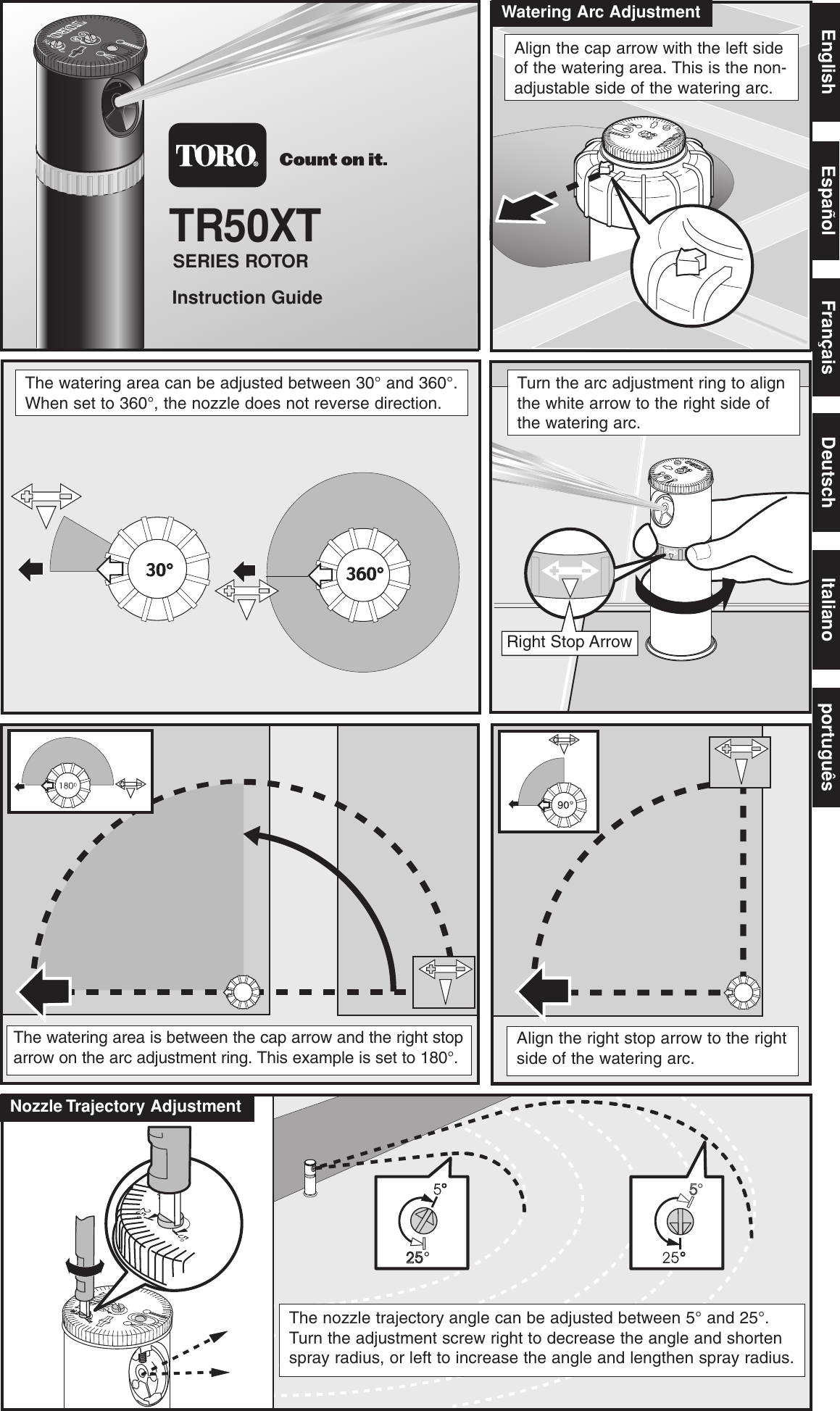 Page 1 of 4 - Toro Toro-Tr50Xt-Series-Rotor-Users-Manual- TR50XT Multilanguage Toro-tr50xt-series-rotor-users-manual