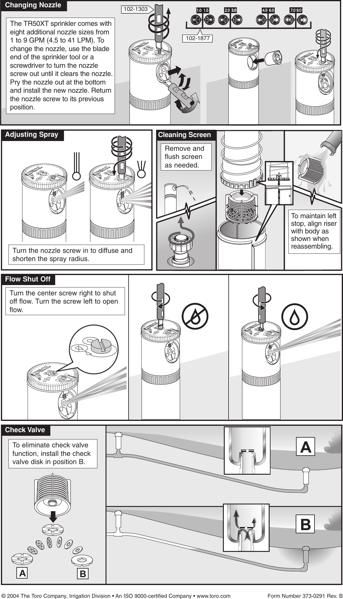 Page 2 of 4 - Toro Toro-Tr50Xt-Series-Rotor-Users-Manual- TR50XT Multilanguage Toro-tr50xt-series-rotor-users-manual