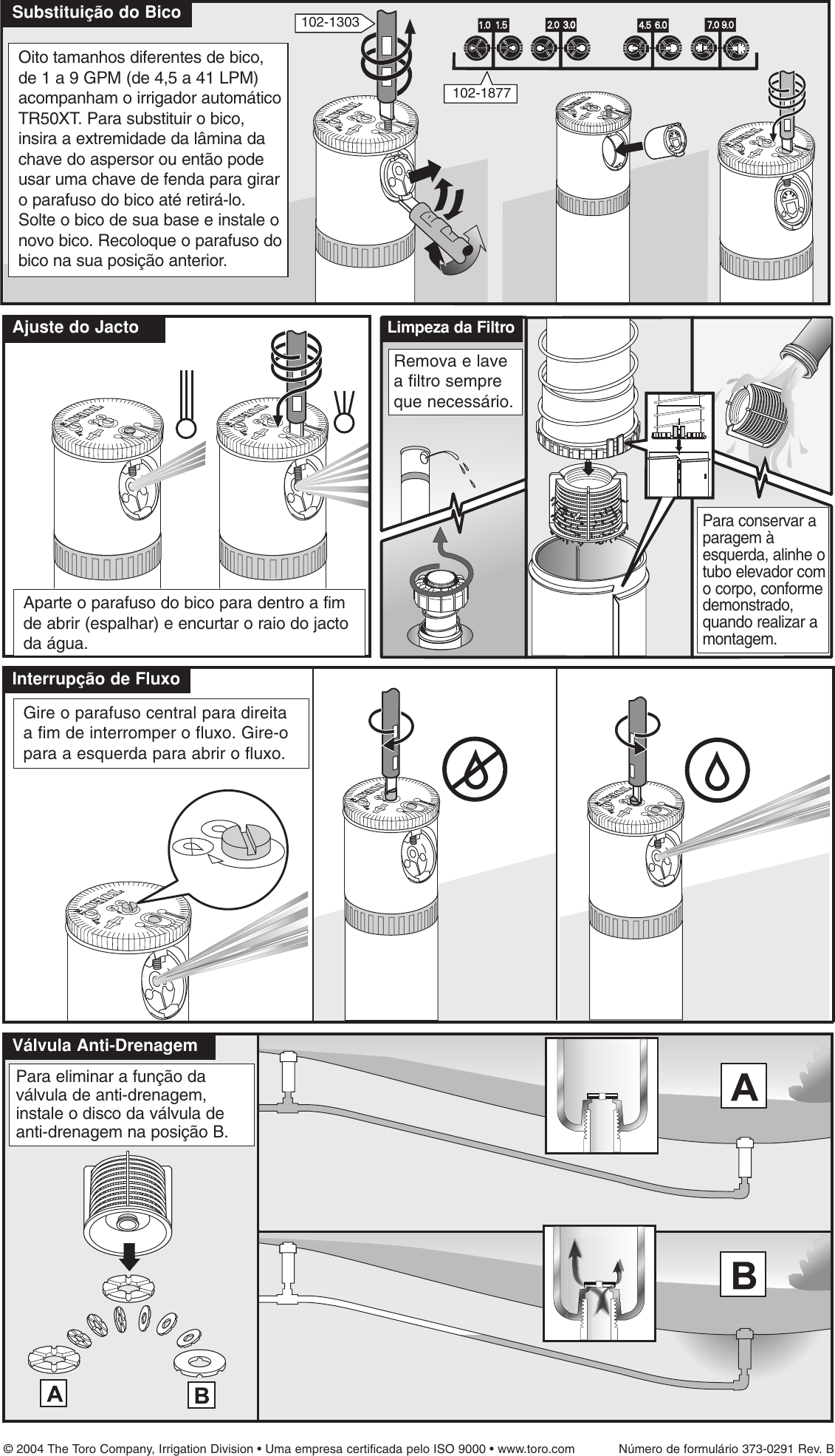 Page 4 of 4 - Toro Toro-Tr50Xt-Series-Rotor-Users-Manual- TR50XT Multilanguage Toro-tr50xt-series-rotor-users-manual