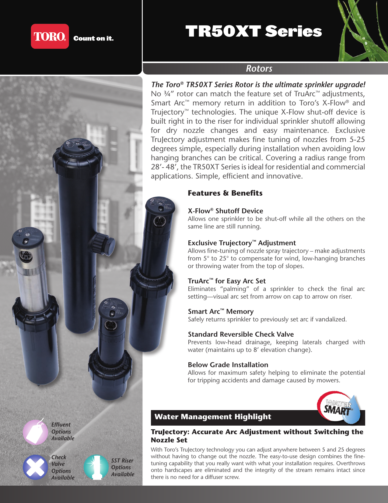 Page 1 of 2 - Toro Toro-Tr50Xt-Series-Sell-Sheet-  Toro-tr50xt-series-sell-sheet