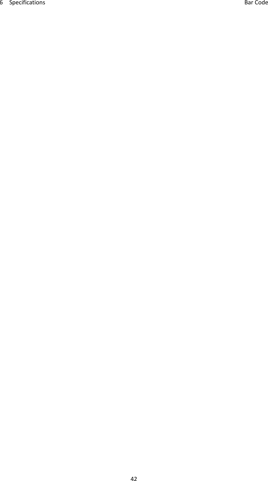 6Specifications BarCode42