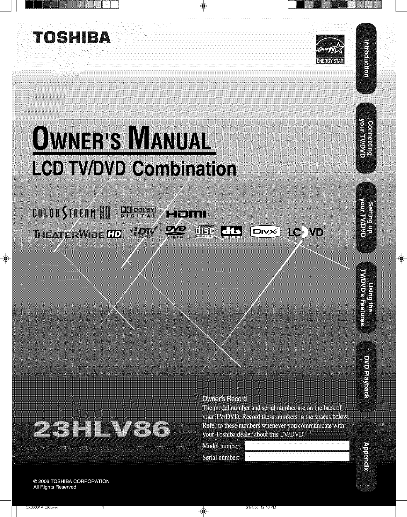 ... Array - toshiba 23hlv86 user manual lcd tv dvd manuals and guides  l0608680 rh usermanual wiki