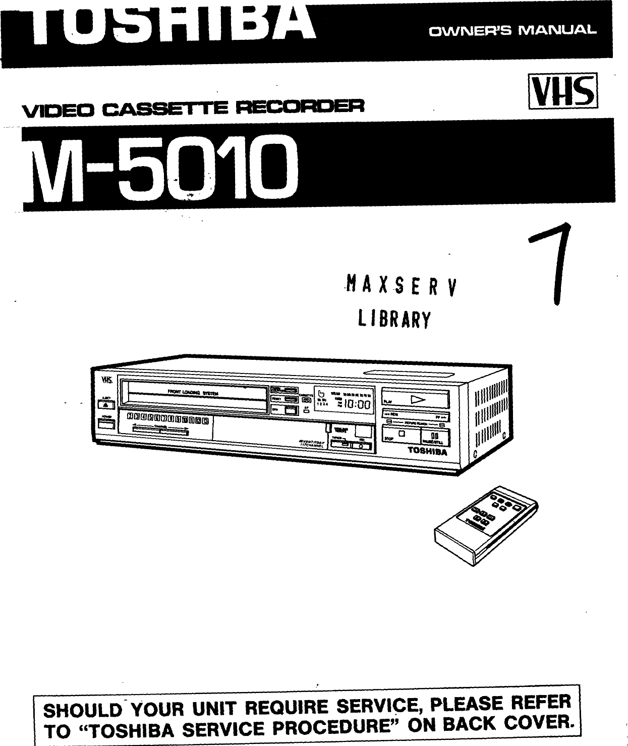 ... Array - toshiba m 5010 user manual video cassette recorder manuals and  rh usermanual wiki