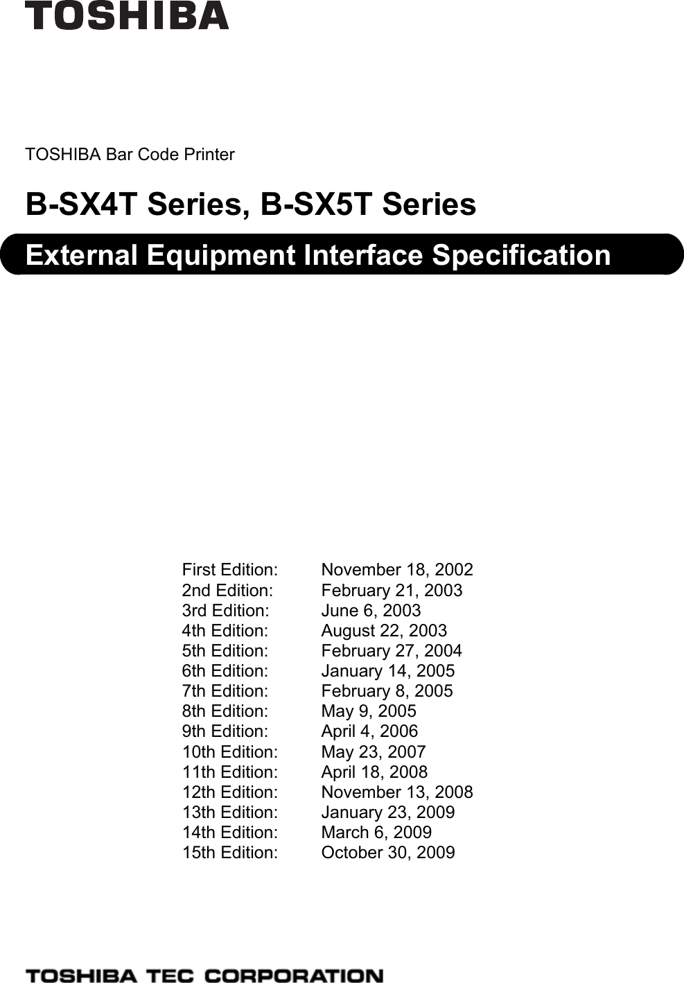 Toshiba B Sx4t Thermal Label Printer Gs Qm R Specifications
