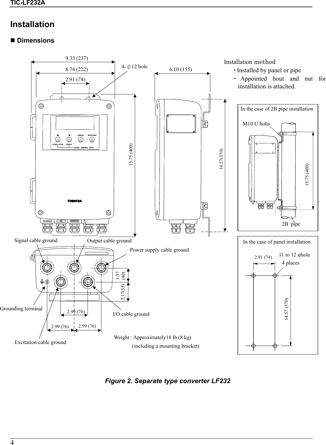 Page 4 of 8 - Toshiba Toshiba-Electromagnetic-Flowmeter-Converter-Tic-Lf232A-Product-Manual- Toshiba-electromagnetic-flowmeter-converter-tic-lf232a-product-manual
