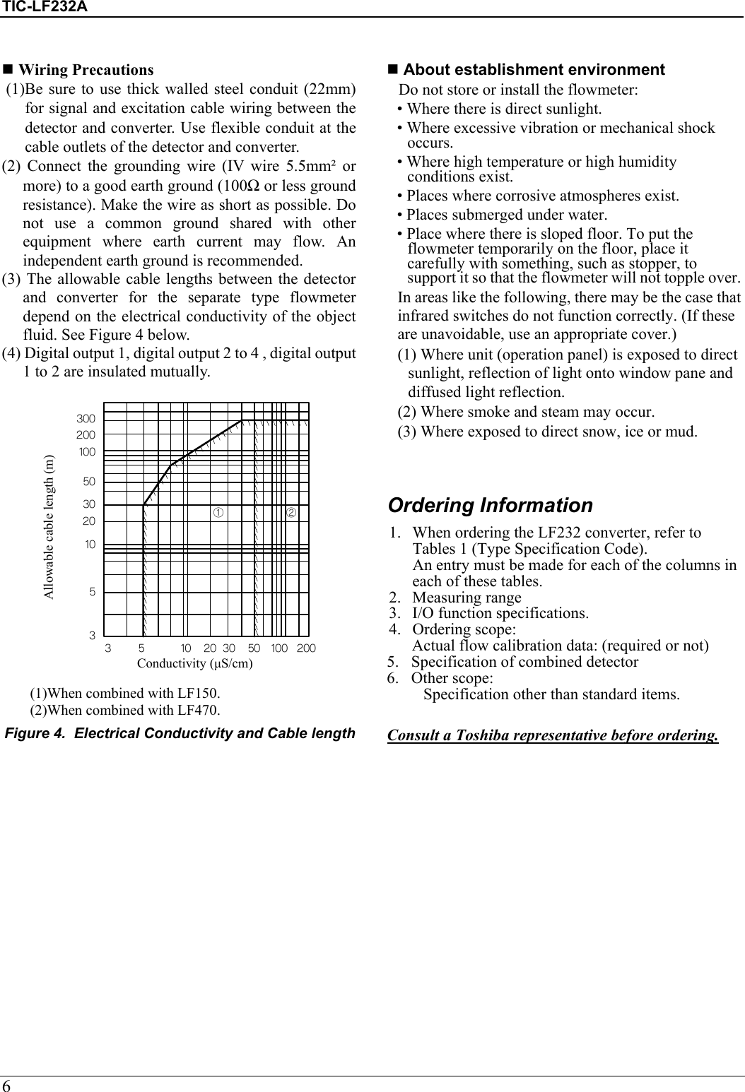 Page 6 of 8 - Toshiba Toshiba-Electromagnetic-Flowmeter-Converter-Tic-Lf232A-Product-Manual- Toshiba-electromagnetic-flowmeter-converter-tic-lf232a-product-manual