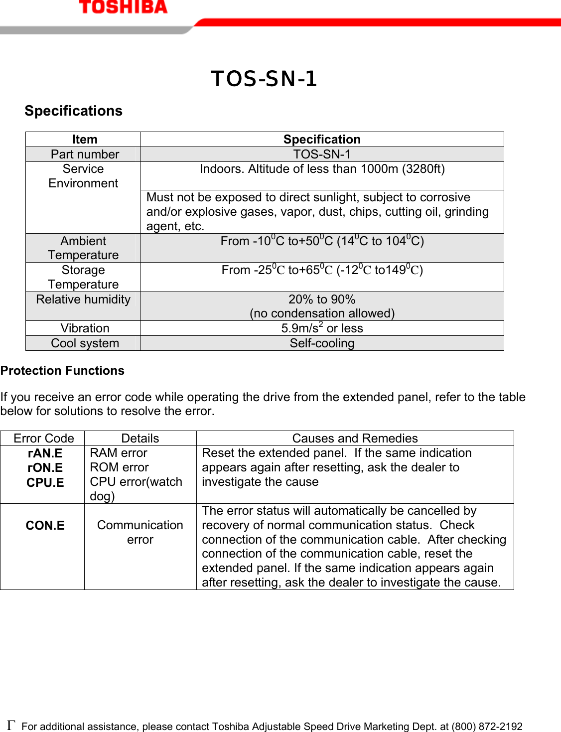 Page 5 of 7 - Toshiba Toshiba-Extended-Panel-Tos-Sn-1-Operation-Manual-  Toshiba-extended-panel-tos-sn-1-operation-manual