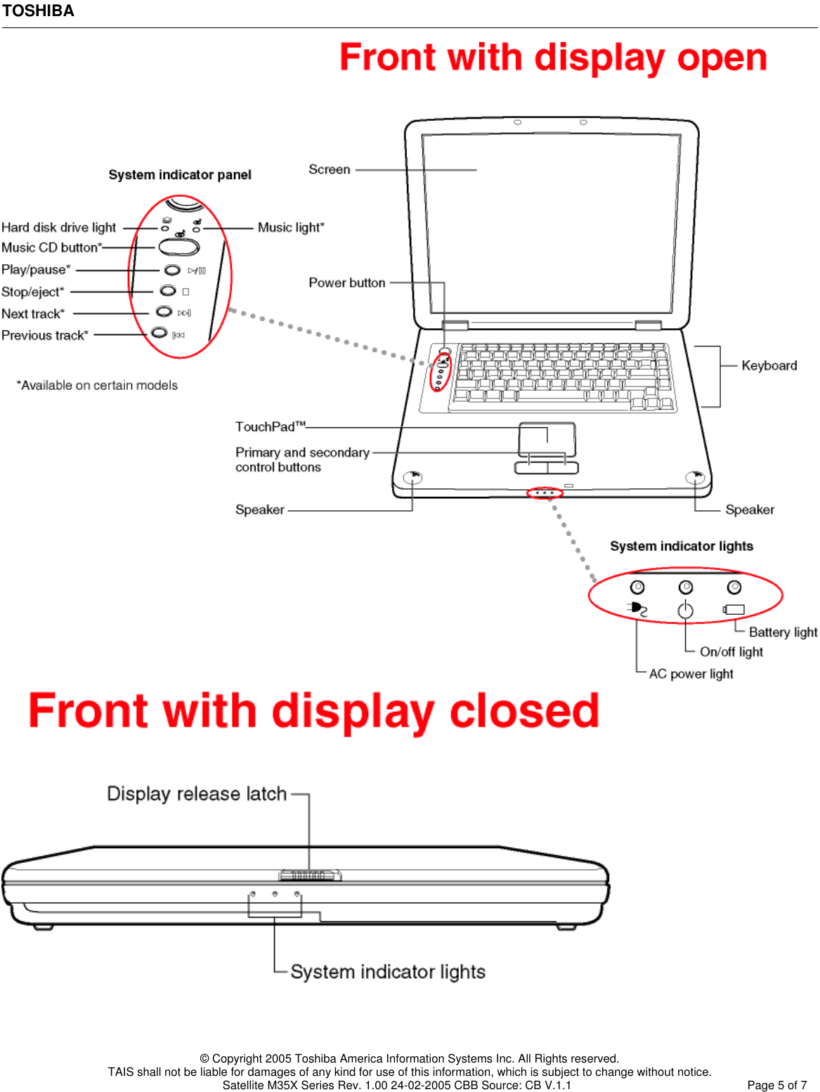 Page 5 of 7 - Toshiba Toshiba-M35X-S114-Specification-Sheet EAL 12 Green Spec Rev1.00