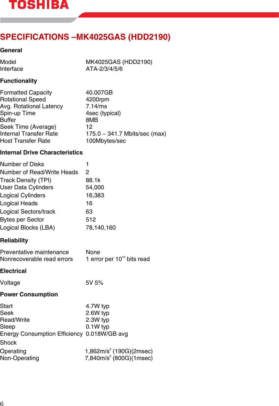 Page 8 of 11 - Toshiba Toshiba-Mk4025Gas-Users-Manual MK4025GAS_userguide