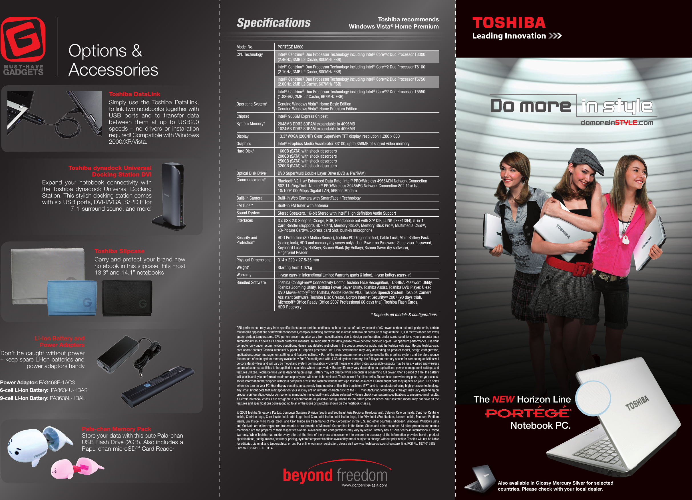 Page 2 of 2 - Toshiba Toshiba-Portege-M800-Users-Manual-  Toshiba-portege-m800-users-manual