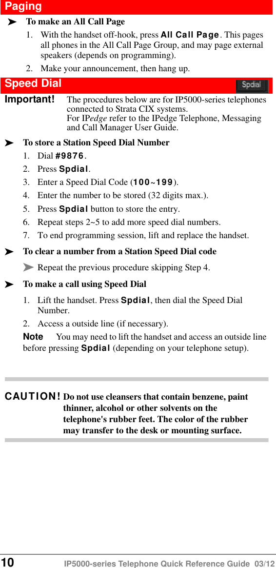 Page 10 of 12 - Toshiba Toshiba-Telephone-Business-Telephones-Quick-Reference-Guide- IP5000-Series QRG  Toshiba-telephone-business-telephones-quick-reference-guide