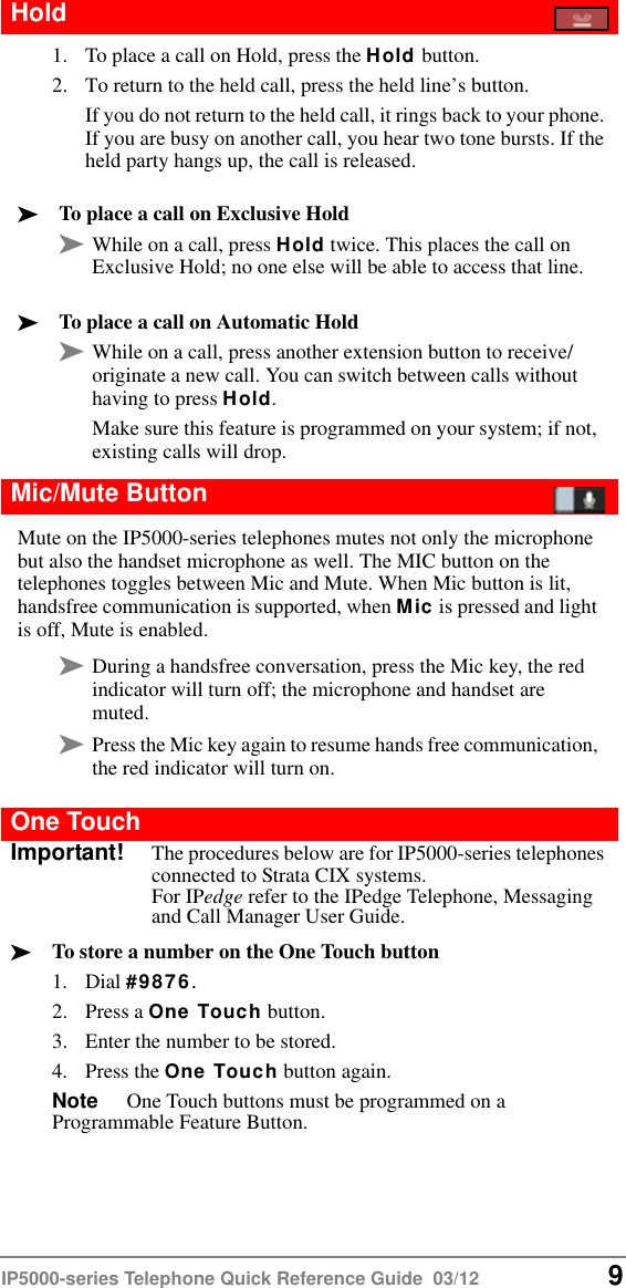 Page 9 of 12 - Toshiba Toshiba-Telephone-Business-Telephones-Quick-Reference-Guide- IP5000-Series QRG  Toshiba-telephone-business-telephones-quick-reference-guide