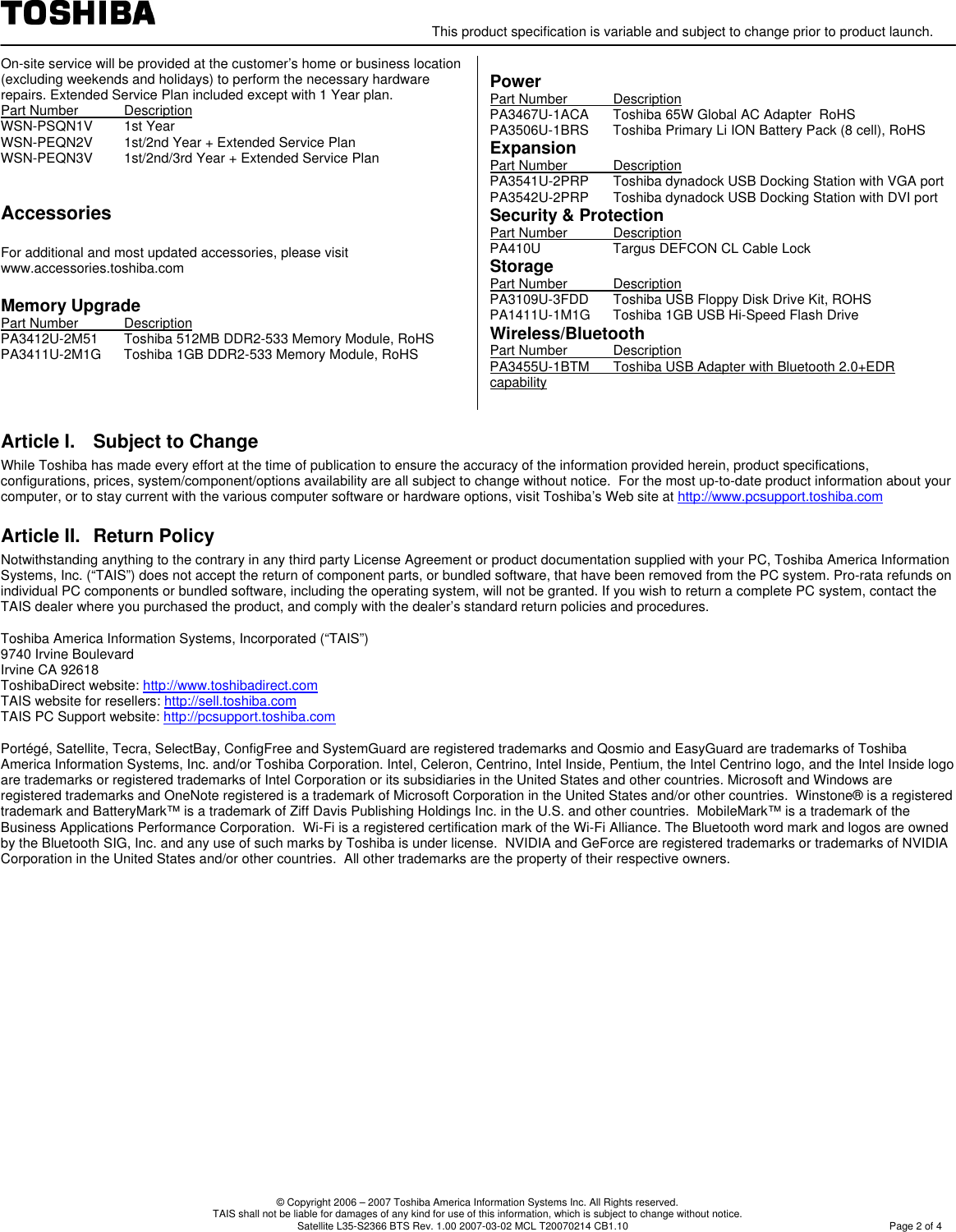 Page 2 of 4 - Toshiba - Satellite L35-S2366 If Not Then