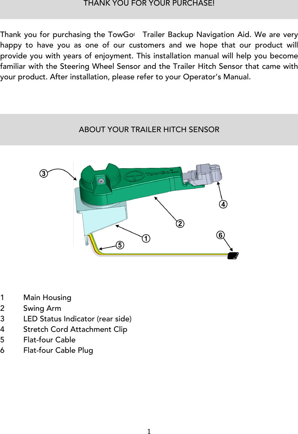 Page 5 of TowGo 1 Trailer Backup Navigation Aid User Manual UserGuide