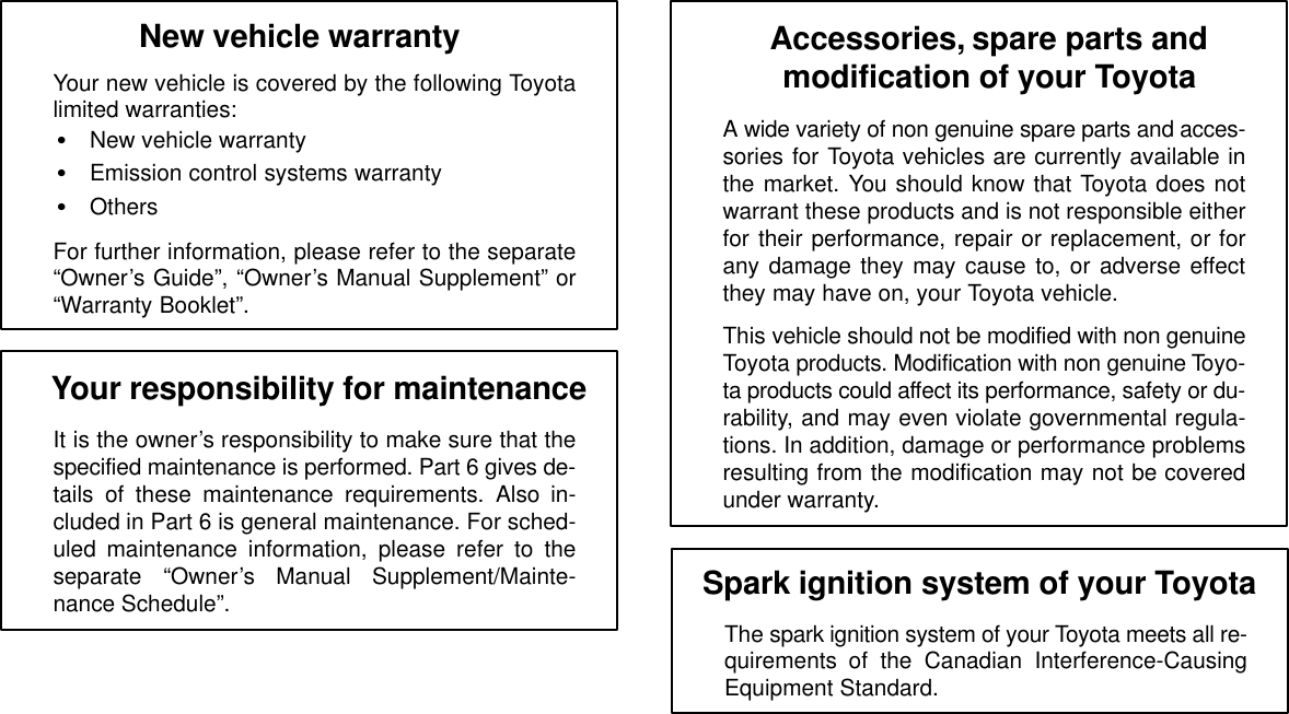 Page 2 of 4 - Toyota Toyota-1996-Toyota-Tacoma-Owners-Manual-  Toyota-1996-toyota-tacoma-owners-manual