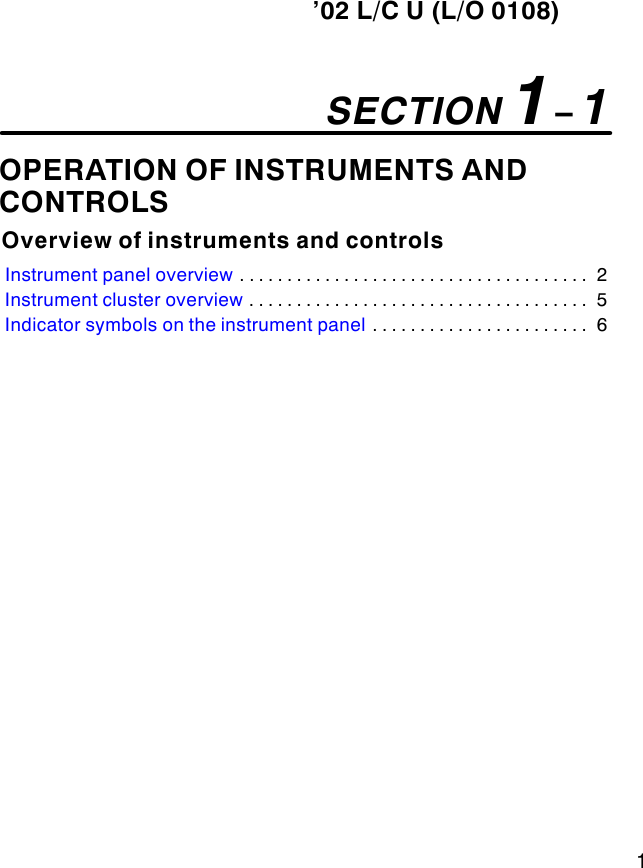 1991 TOYOTA LAND CRUISER OWNERS MANUAL PDF visual data 7
