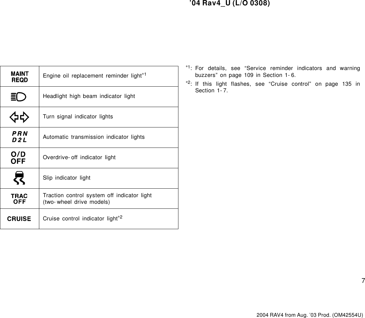 Page 7 of 8 - Toyota Toyota-2004-Toyota-Rav4-Owners-Manual-  Toyota-2004-toyota-rav4-owners-manual