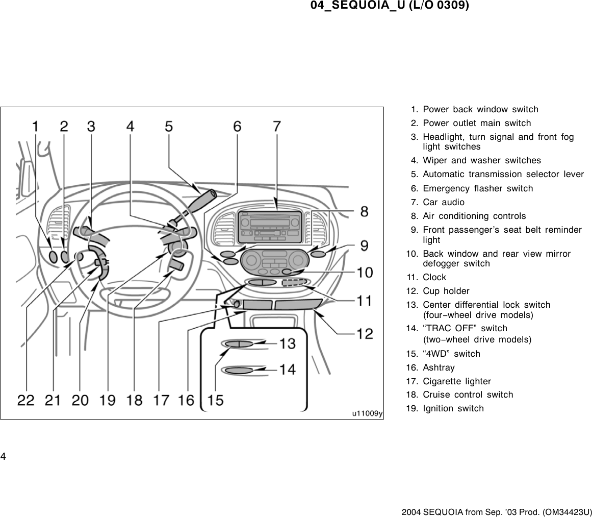 Page 4 of 8 - Toyota Toyota-2004-Toyota-Sequoia-Owners-Manual- 1-1  Toyota-2004-toyota-sequoia-owners-manual