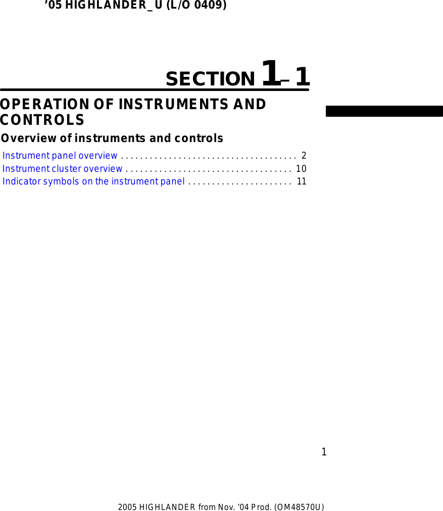 2005 TOYOTA HIGHLANDER SERVICE MANUAL PDF visual data 5