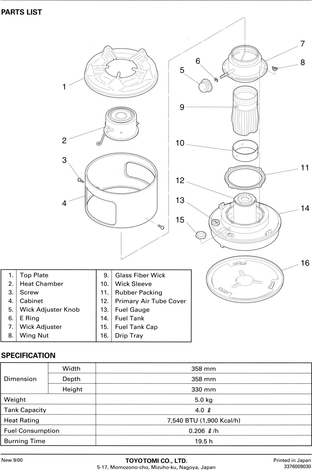 Page 3 of 3 - Toyotomi Toyotomi-K-3E-Owners-Manual-  Toyotomi-k-3e-owners-manual