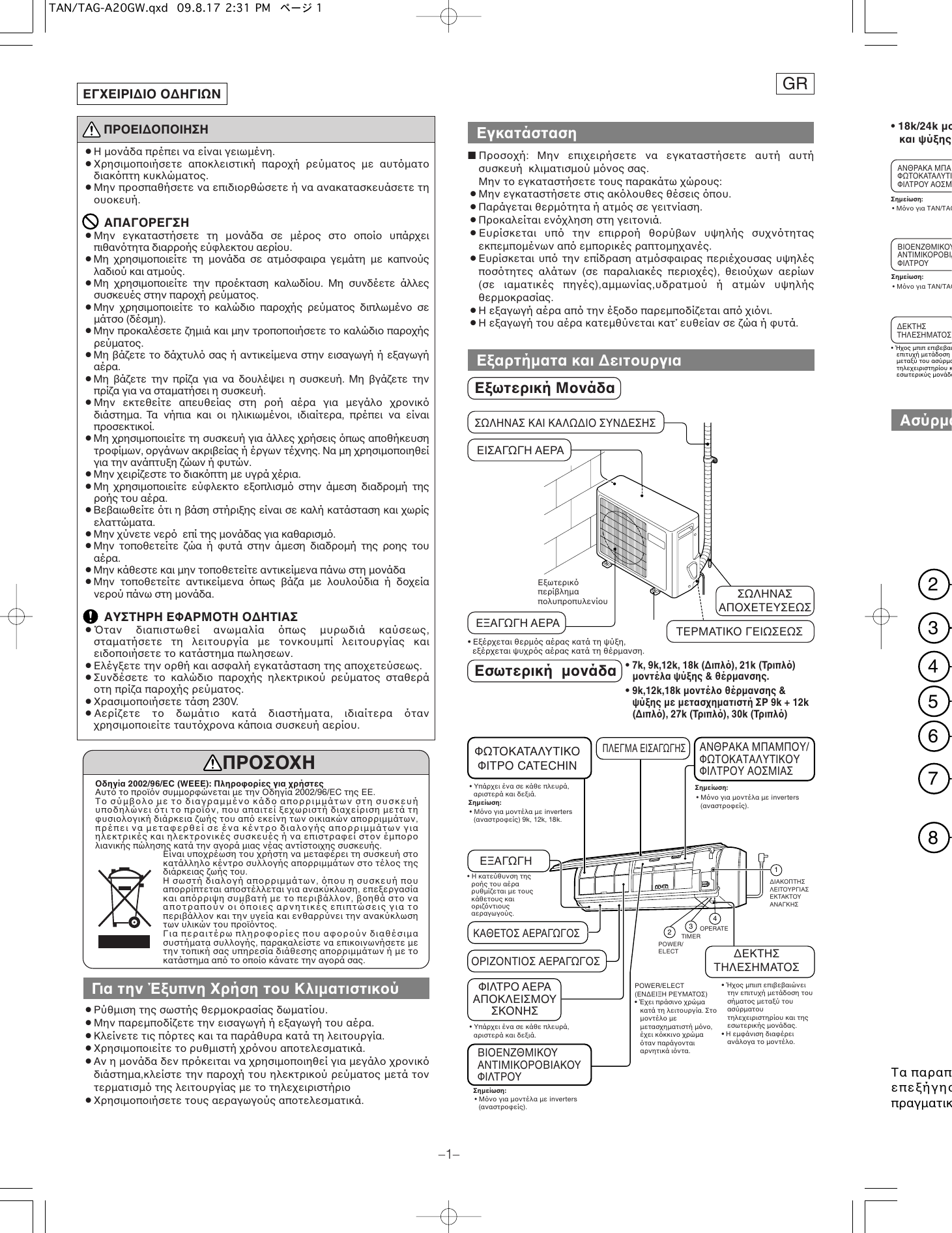 Page 2 of 10 - Toyotomi Toyotomi-Tan-Tag-A32Gw-Owners-Manual- TAN/TAG-A20GW  Toyotomi-tan-tag-a32gw-owners-manual