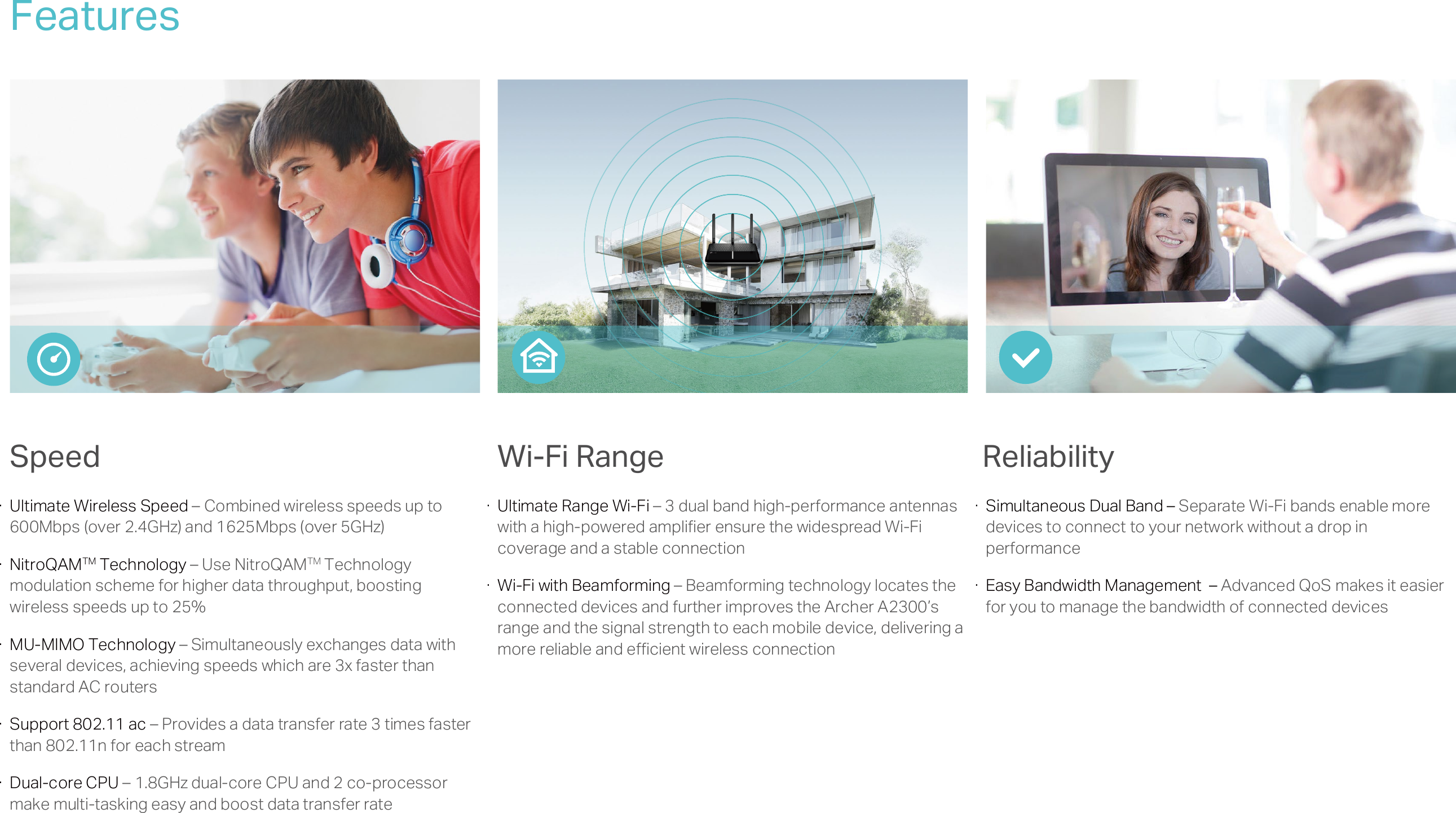 Page 4 of 7 - Archer A2300(US) Datasheet 1.0  V1