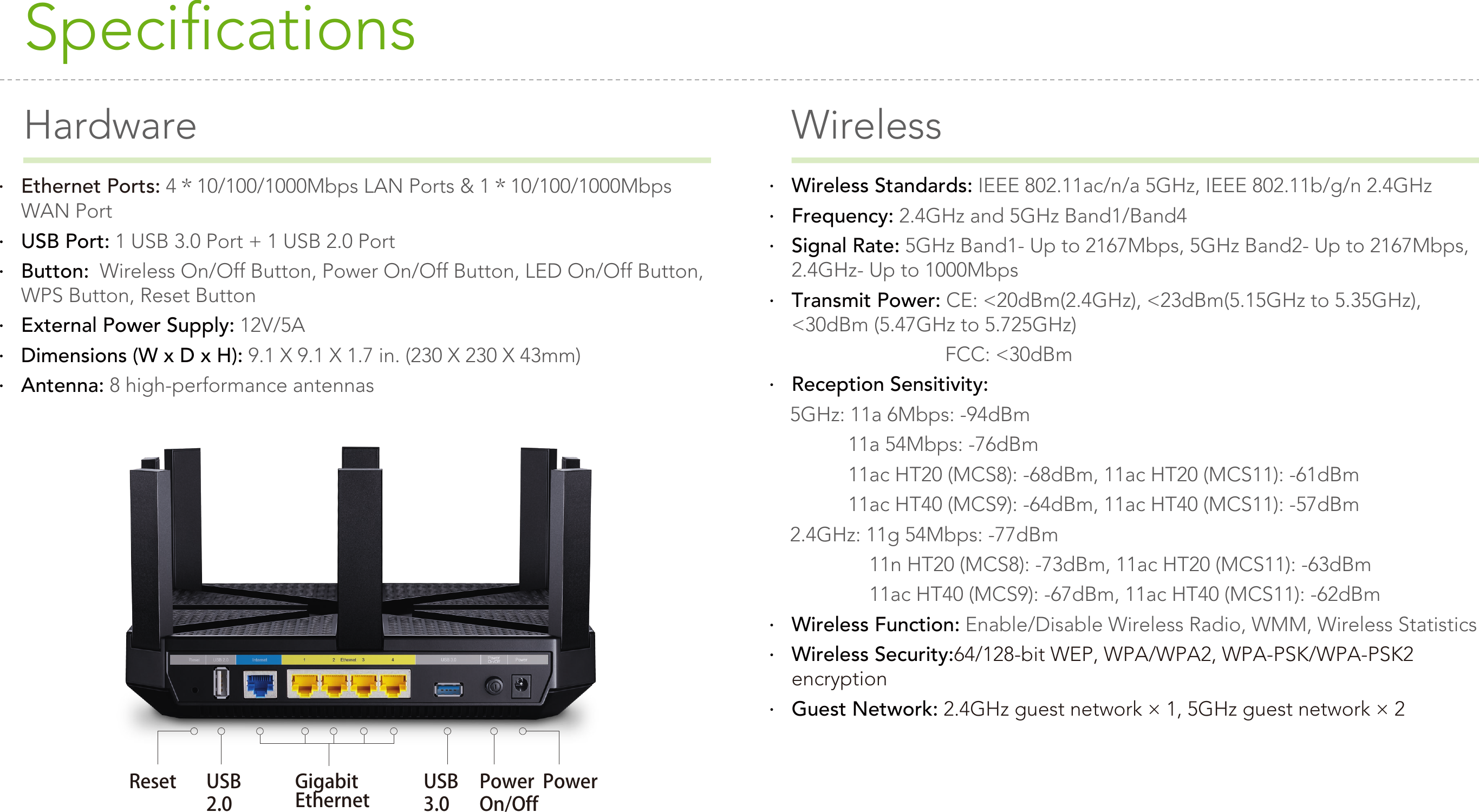 Page 5 of 7 - Archer C5400 Datasheet 1.0